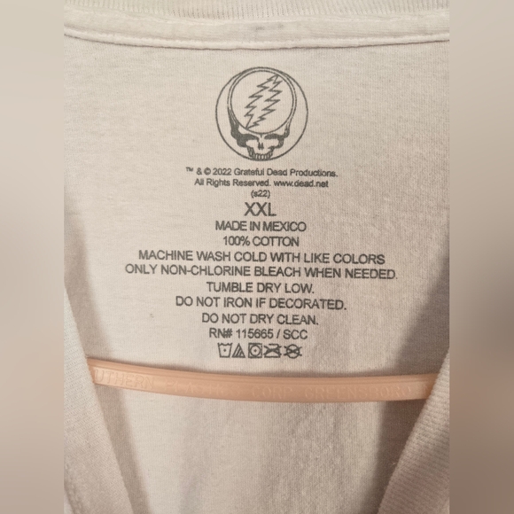 Grateful Dead 1965 skeleton with roses Men's T-shirt size 2XL - Picture 4 of 4